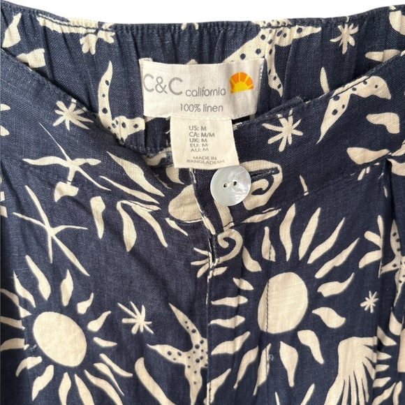 C&C California 100% Linen Wide Leg Pants - Picture 4 of 4